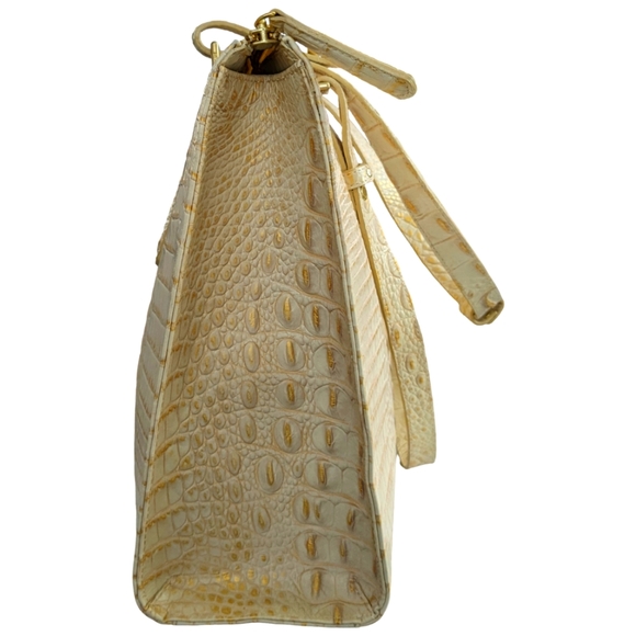 Brahmin EUC Crystal Melbourne Embossed Croc Leather Tote Shoulder Bag - Picture 4 of 14